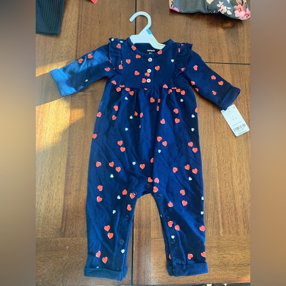 Carter's Other - NWT Carter’s Blue and Red Heart Onesie